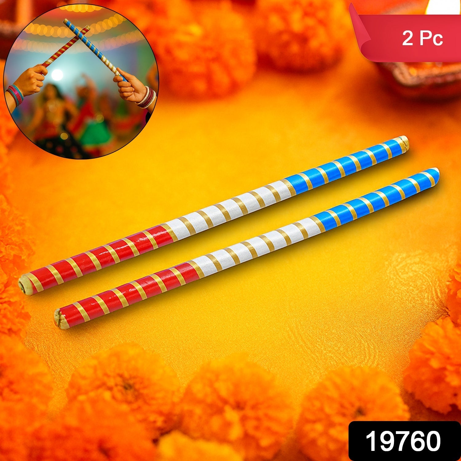 Decorative Traditional Dandiya Sticks Decorative Traditional Dandiya Sticks